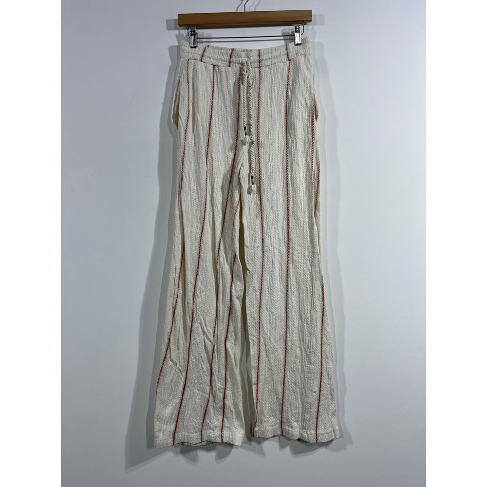 Dolan Fisherman Granola Striped Wide Leg Cotton Pants Womens Medium Coastal